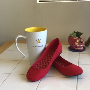 Comfortable Deep  Red Flats